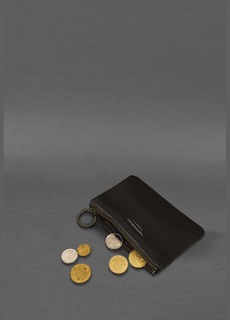 Шкіряна монетниця / міні-косметичка 3.0 темно-коричнева краст (A-027982) BlankNote (329742963)