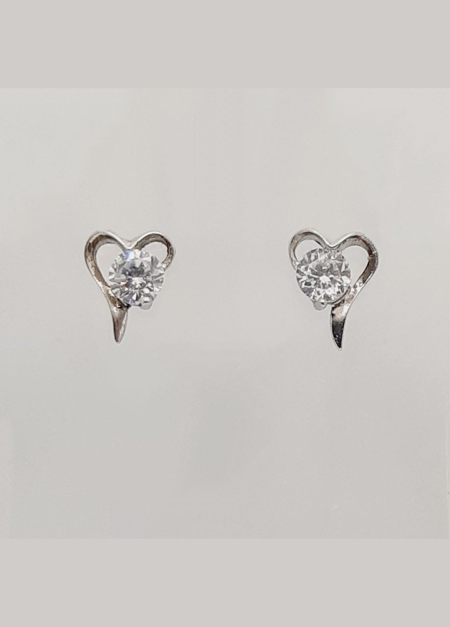 Серьги серебро 925° 1,60г. пусеты сердца () Весна СК2Ф/418 (305391325)