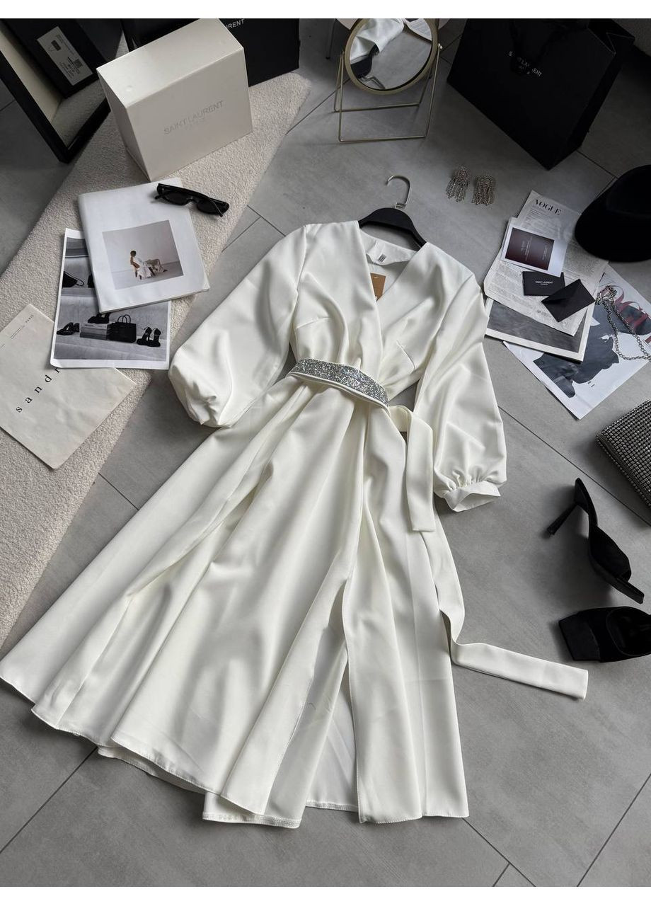 Білий святковий, коктейльна, вечірня, кежуал жіноча сукня Asi.Store.ua