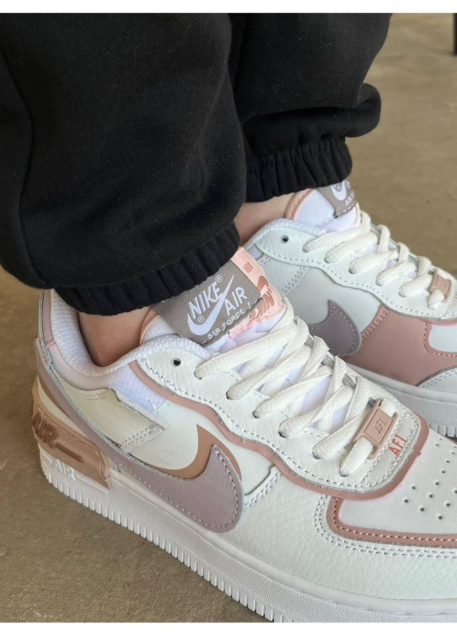 КРОССОВКИ ЖЕНСКИЕ NIKE AIR FORCE 1 SHADOW AMETHYST НАЙК АИР ФОРС 1 ПРЕМИУМ No Brand красные демисезоны (367175881)