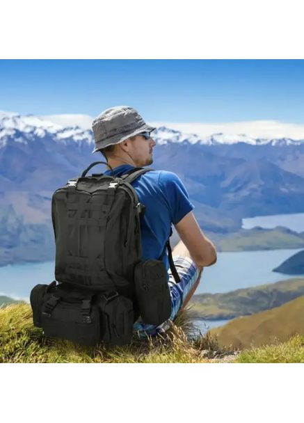 Рюкзак тактичний з підсумками Eagle B08 55 літр / Військовий, штурмовий / Вірменський Digital (363831925)