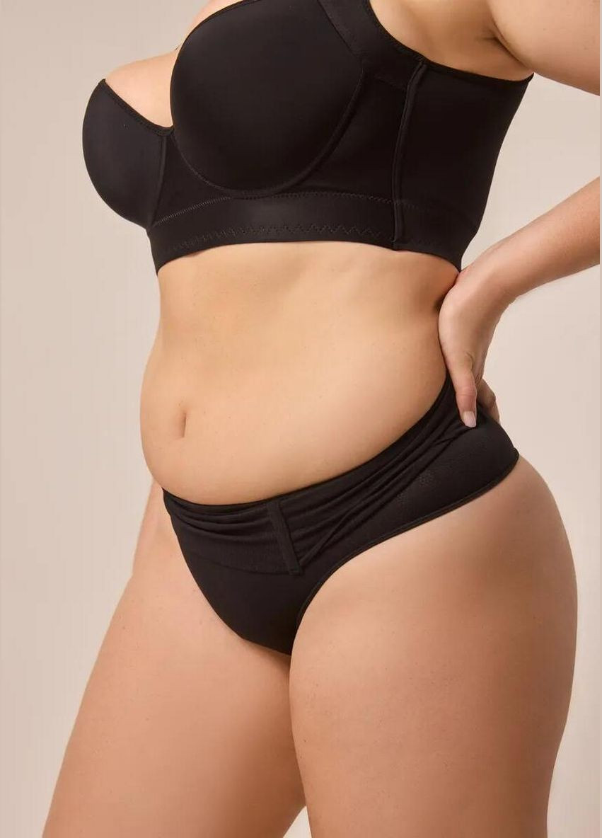 Корректирующие женские трусики стринги с ребрами жесткости утягивающие трусы на высокой посадке коррекционное белье утяжка талии Cindylove (341538412)