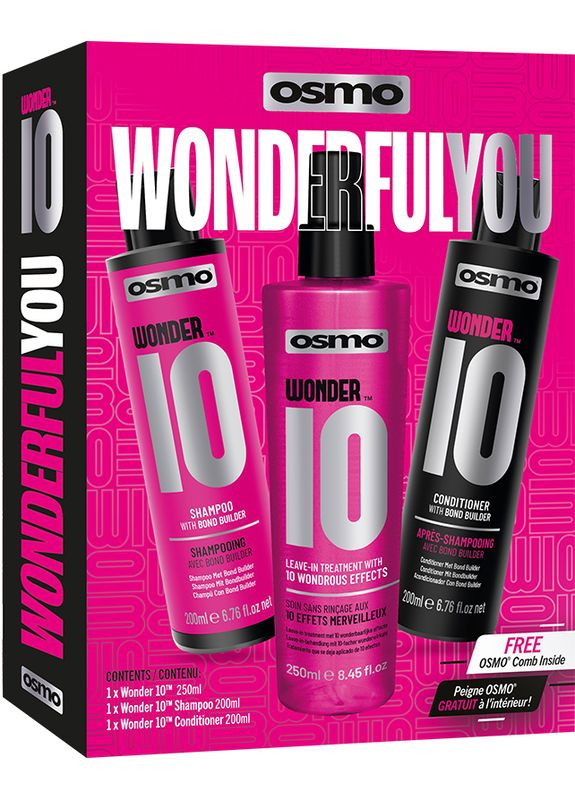 Набір для розгладження волосся Wonder 10, (250мл/200мл/200мл) Osmo (373666751)