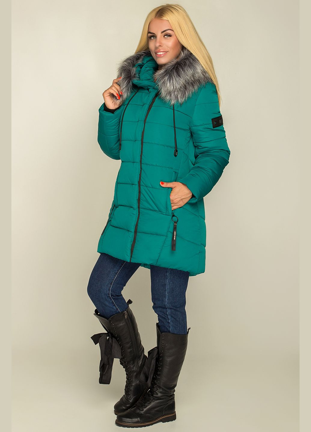 Изумрудная зимняя зимняя куртка simona изумруд MioRichi