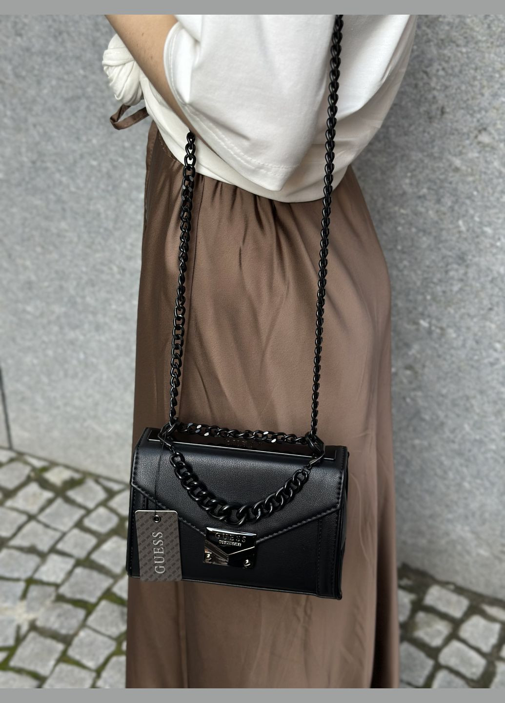 Женская сумка Guess кросс-боди черная No Brand (295903392)