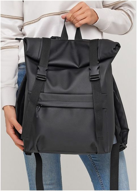 Рюкзак женский из экокожи RollTop 0SH Черный Sambag (301871961)