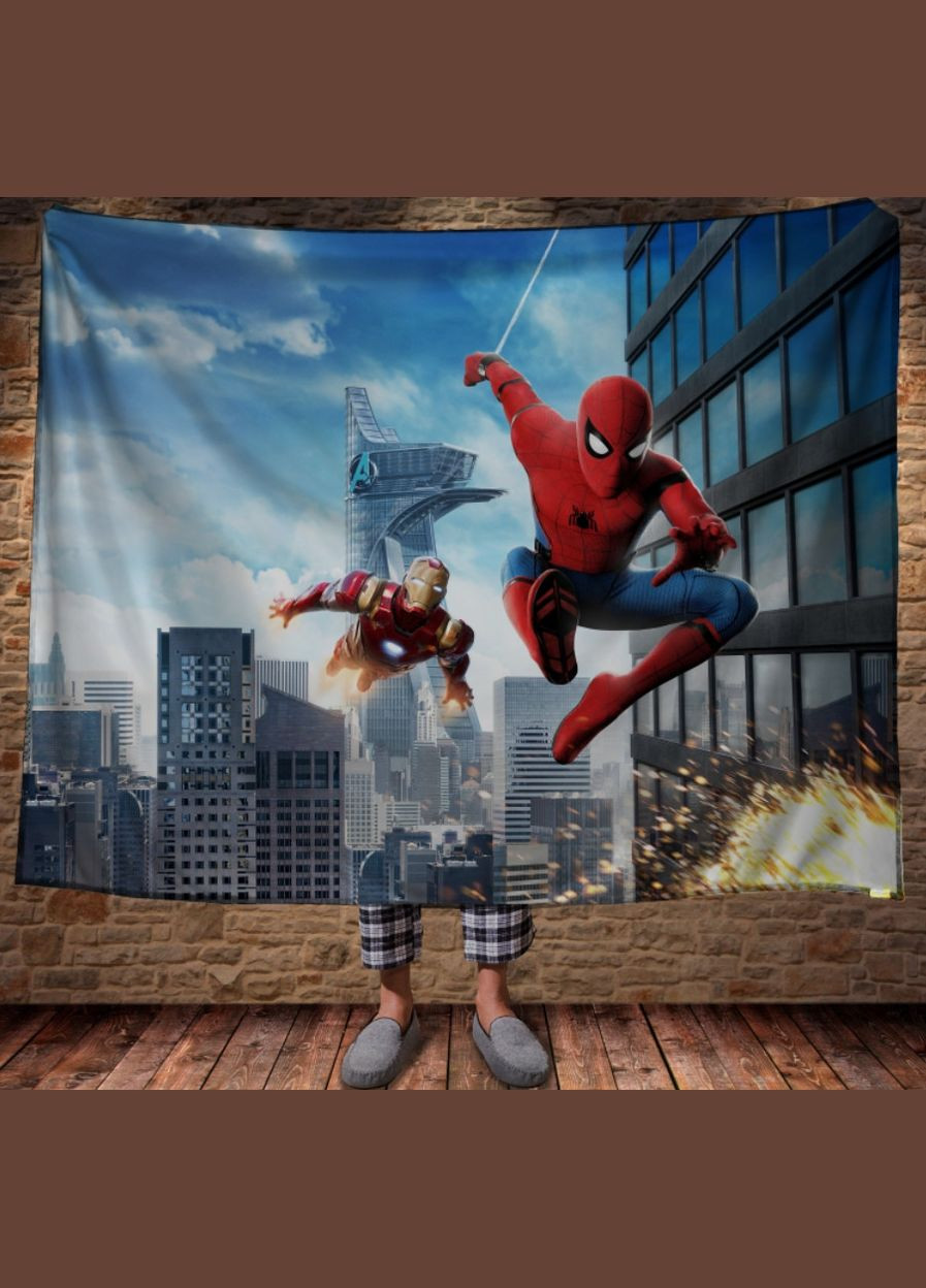 Плед с 3D-принтом "Человек-паук" и "Железный человек" Перша Креативна мануфактура PERFECTUS Плед (301869010)