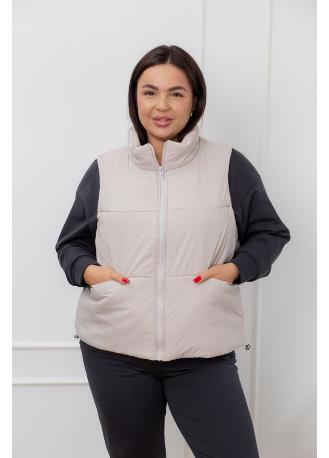 Жилетка жіноча тепла демісезонна на плащівці з кишенями 23.1951 48( ) AKSAN (300695279)
