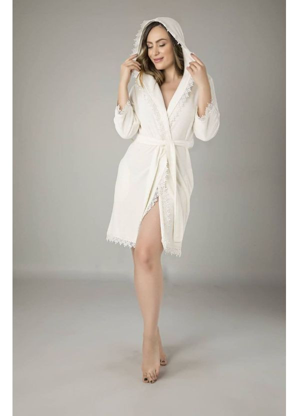 Халат жіночий бавовна/бамбук модель пудра, s Nusa 0345 (365720557)