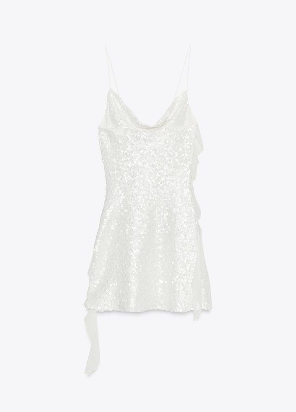 Белое праздничный платье Zara однотонное