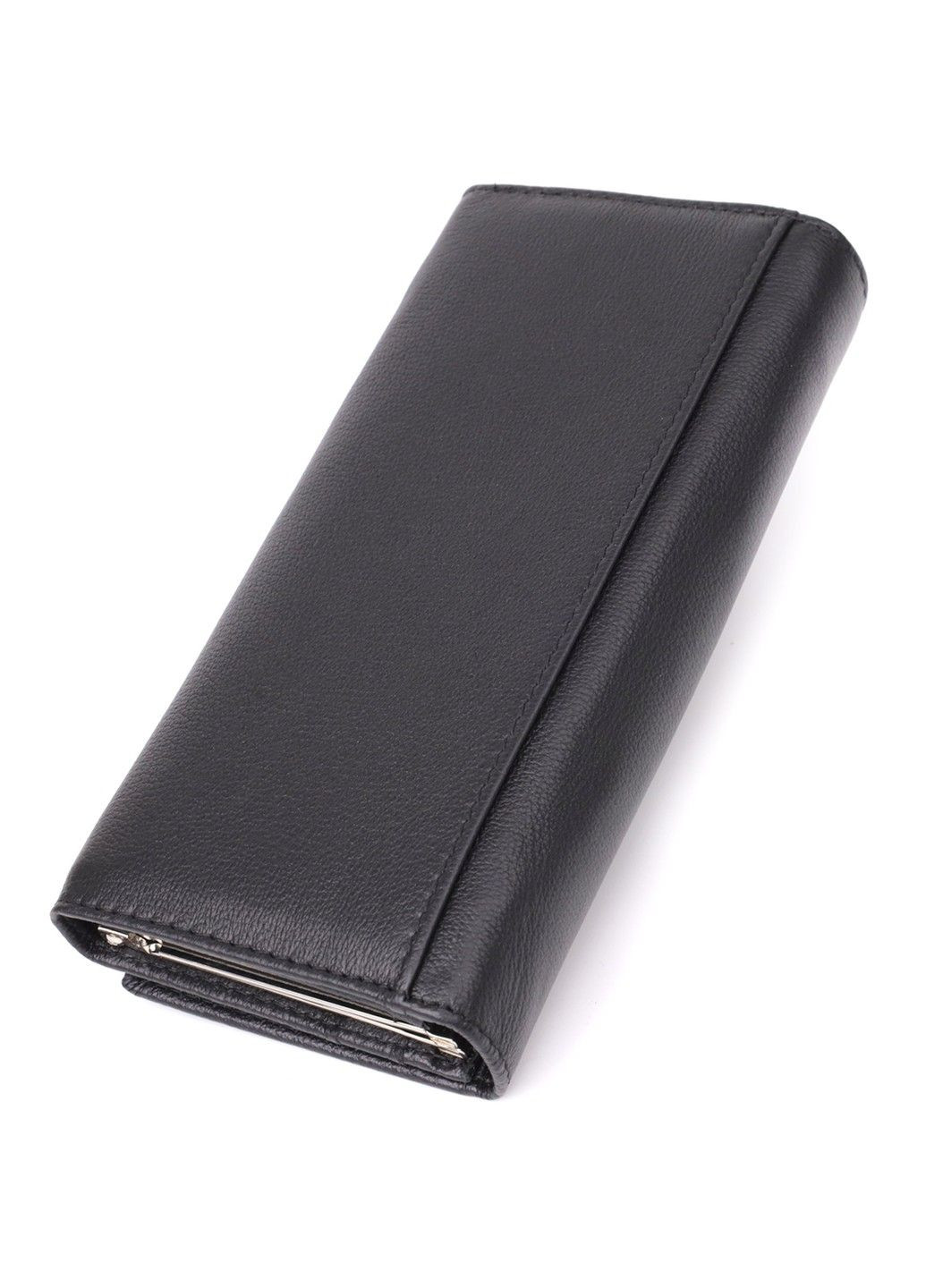 Солідний жіночий гаманець із натуральної шкіри 23088 Чорний st leather (330359560)