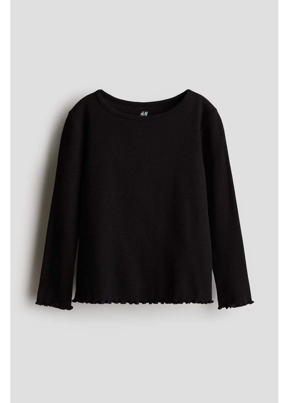 Черный демисезонный праздничный, спортивный, повседневный, деловой, кэжуал лонгслив H&M