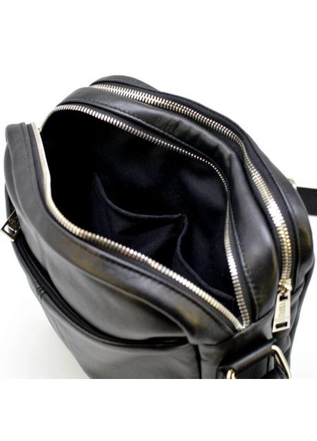 Сумка планшет через плечо мужская из натуральной кожи средняя Черный 36820 TARWA (353690167)