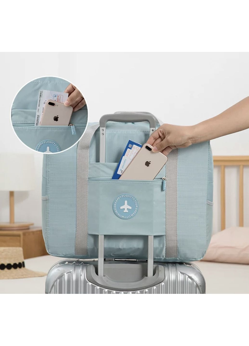 Спортивная дорожная сумка для ручной клади Бирюзовая No Brand (356767203)