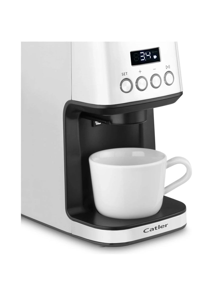 Кофемолка жернова, 180Вт, об'єм зерен-250г, 31 ступ.помелу, метал, сріблястий Catler (370615429)