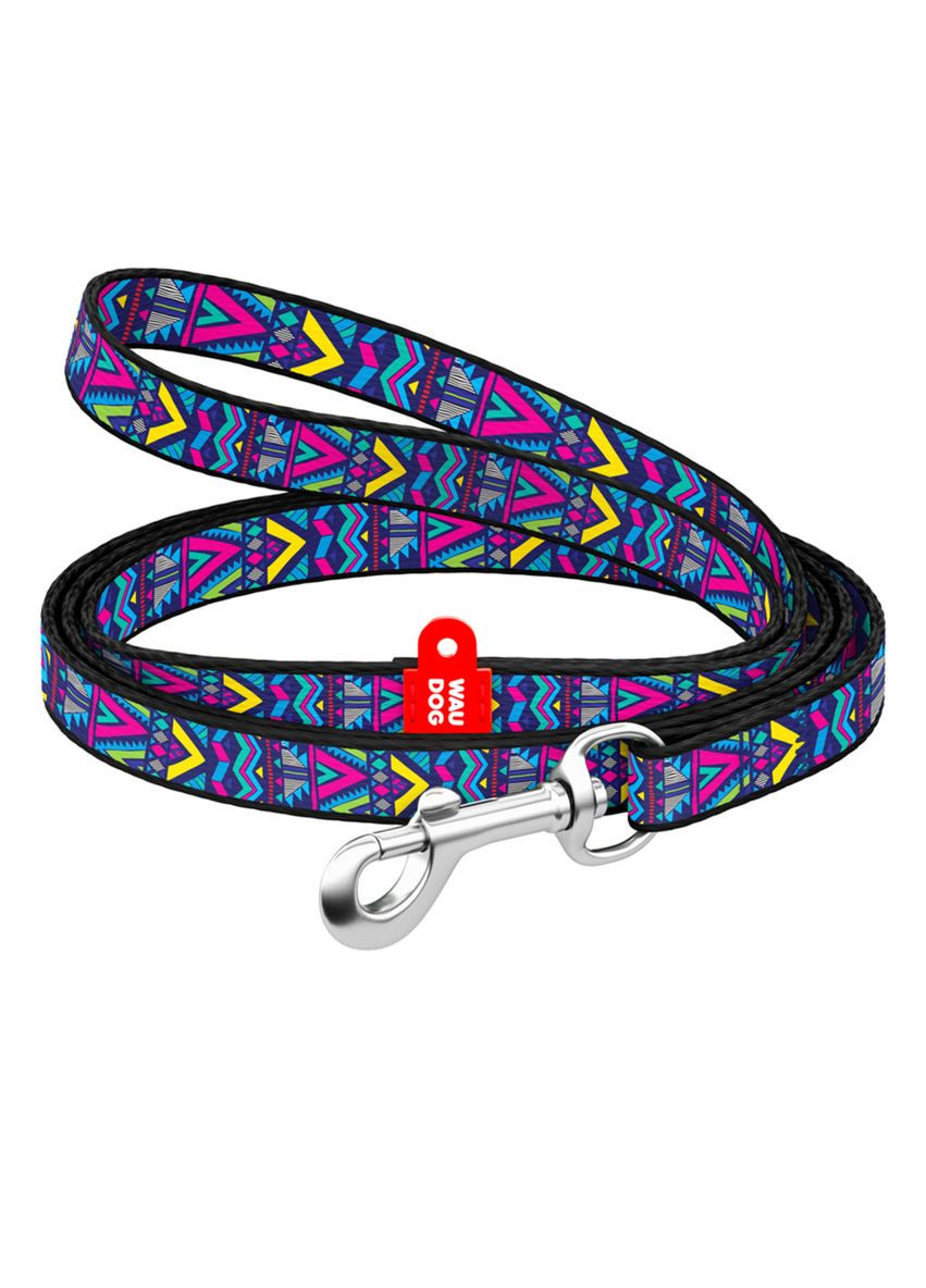 Повідець для собак нейлоновий Nylon, малюнок "Інді", Ш 10 мм, Дов 122 см WAUDOG (322641731)