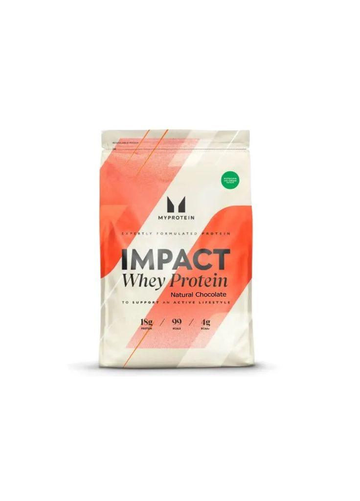 Impact Whey Protein - 1000g Natural Chocolate (натуральний шоколад) концентрат сироваткового протеїну My Protein (283622423)