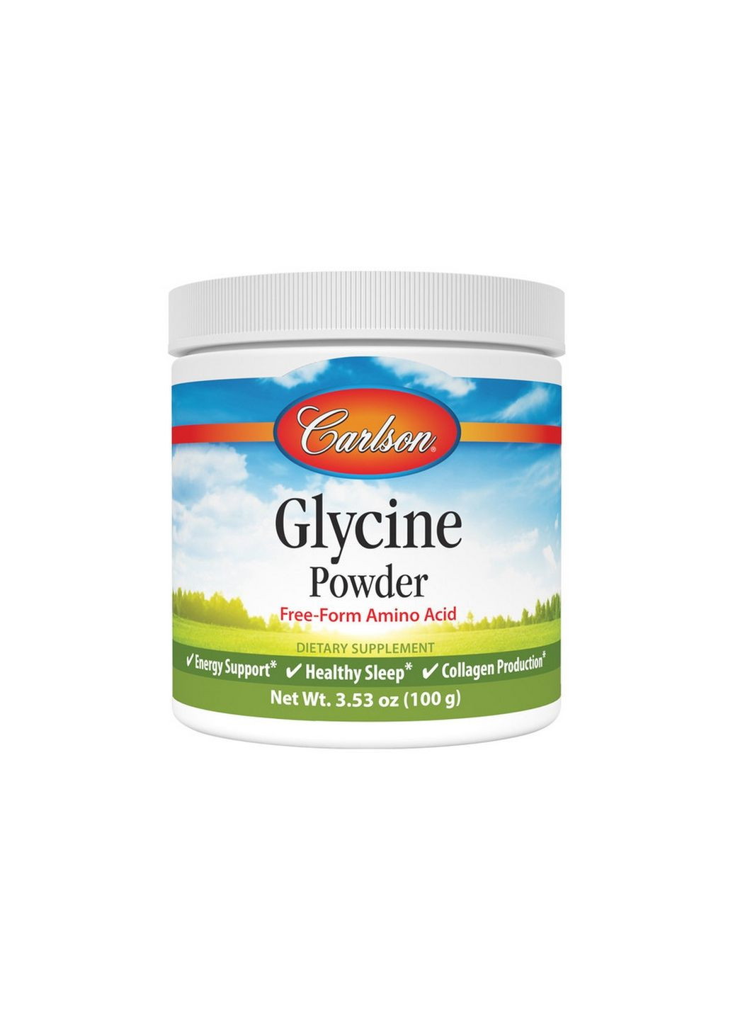Аминокислота Glycine Powder, 100 грамм Carlson Labs (293417932)