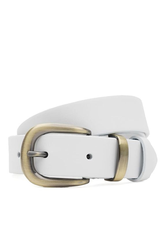 Жіночий шкіряний ремінь 100b1genw154-white Borsa Leather (371362200)