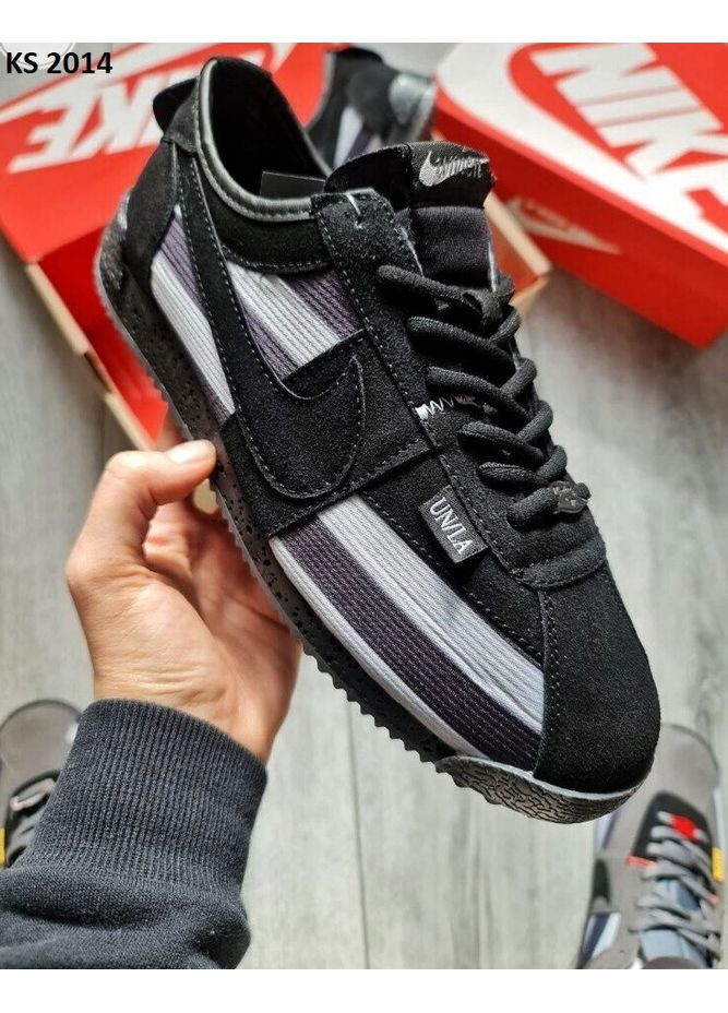 КРОССОВКИ ЖЕНСКИЕ NIKE CORTEZ X UNION BLACK НАЙК КОРТЕЗ No Brand чёрные демисезоны (368861705)
