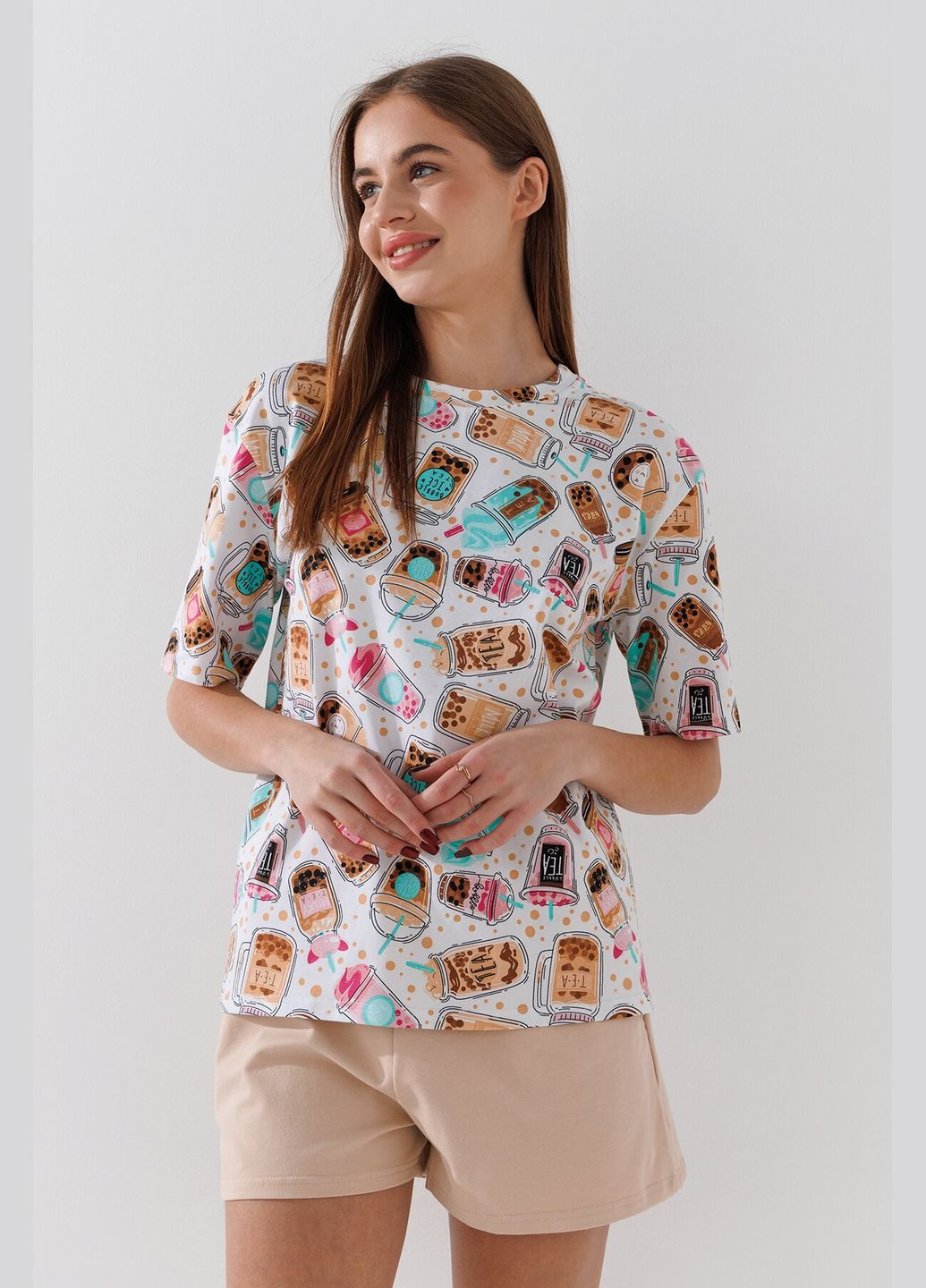 Комбинированная всесезон пижама женская 950158 разноцветный shop (2000990913555) Bono