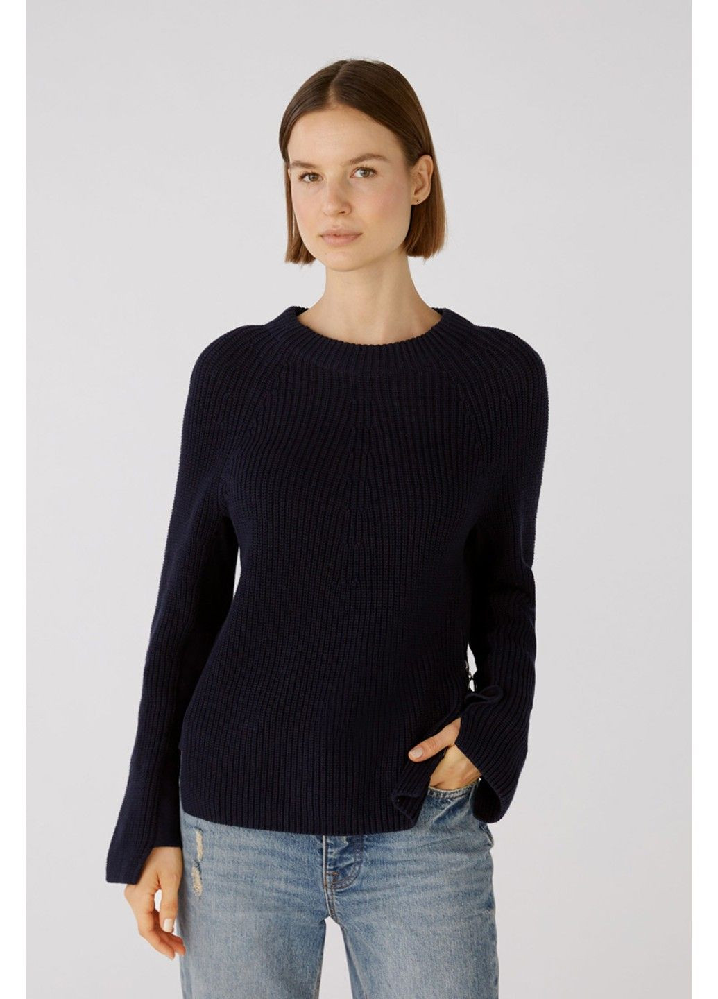 Пуловер жіночий О-горловина 79916-5530106 Oui (322841828)