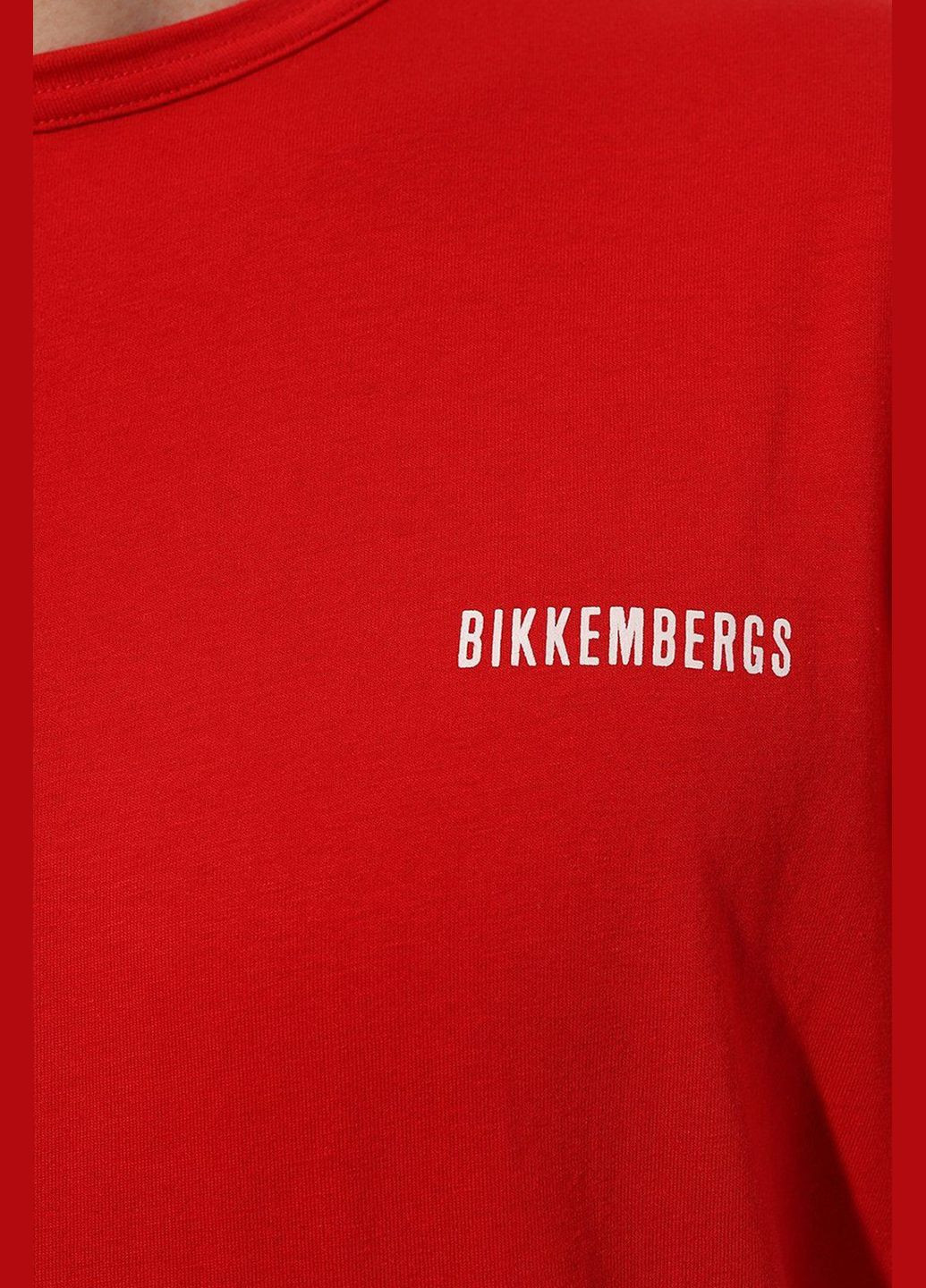 Красная красная футболка с двухсторонним принтом Dirk Bikkembergs