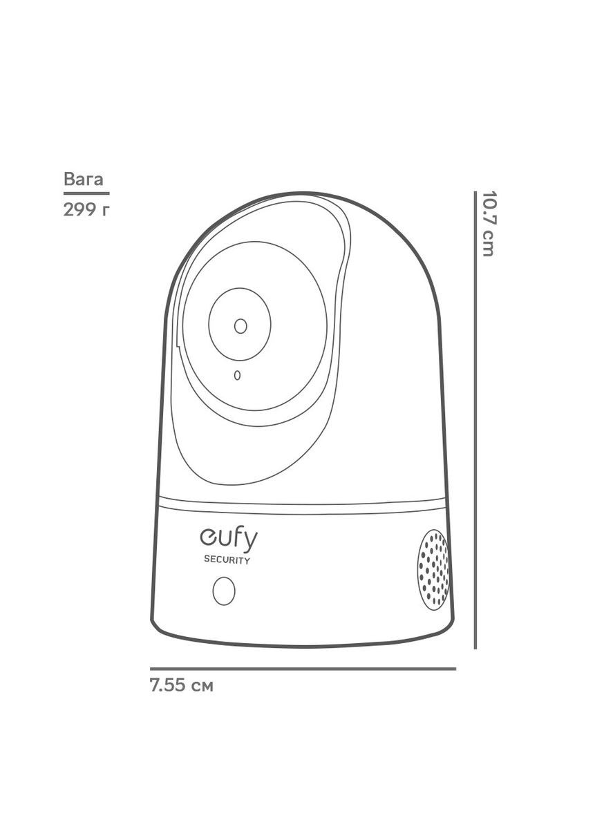Внутренняя IP-камера Security Solo 2K P24 Protect Pan & Tilt Apple HomeKit (T8410X) Eufy (322210139)