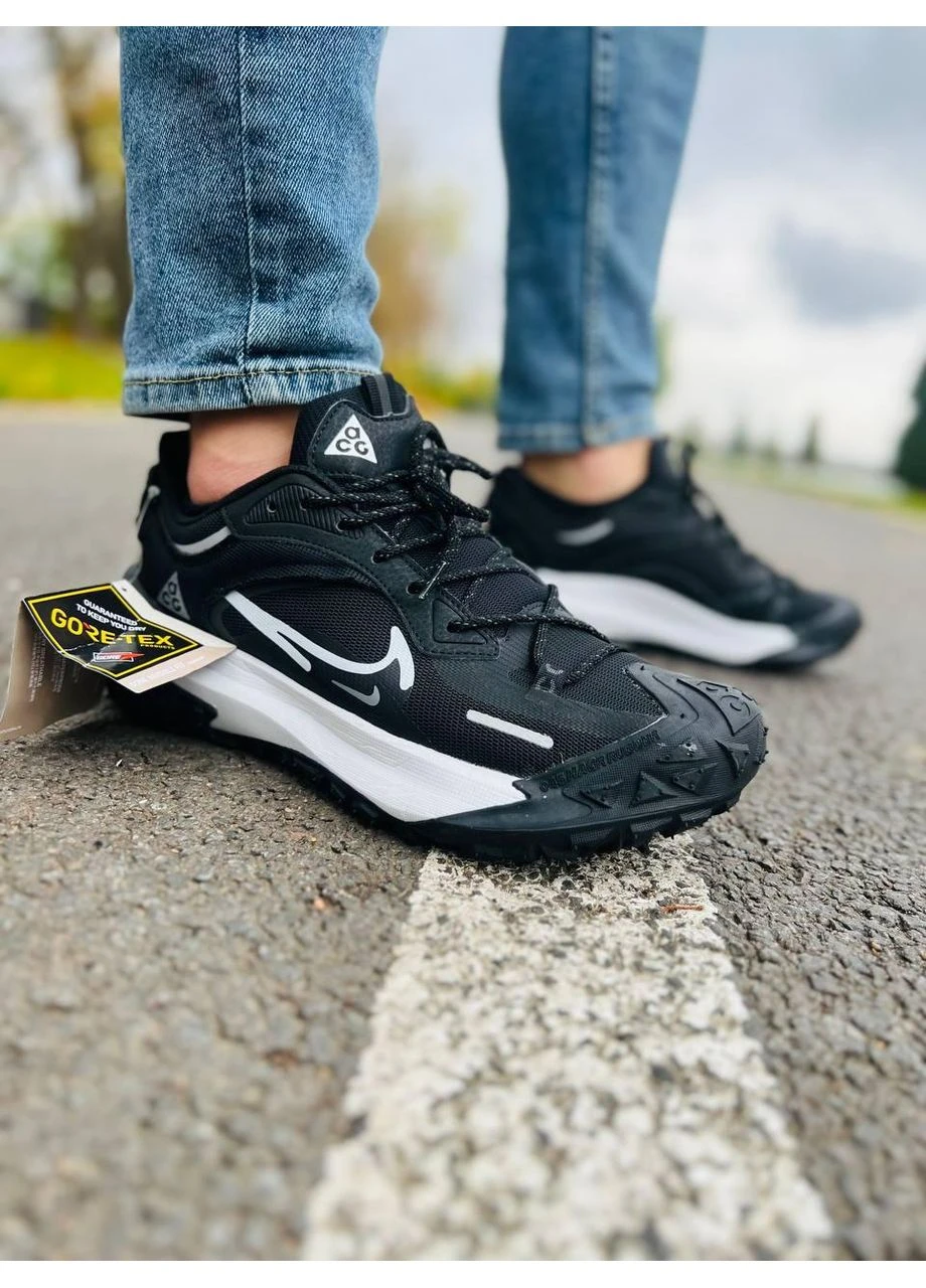 Белые летние кроссовки nike acg mounth fly 2 low black white найк асж маунс флай No Brand