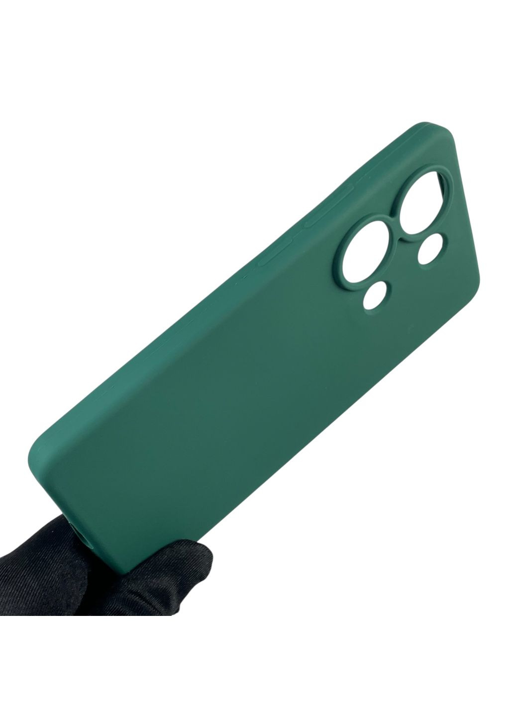 Чохол для Redmi Note 13 Pro 4G силіконовий з мікрофіброю нековзний на сяомі редмі нот 13 про 4г зелений Xiaomi (366387876)