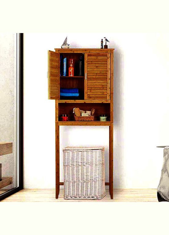 Стеллаж над стиральной машиной из дерева Либере охра (ССМ-000404) No Brand (328293315)