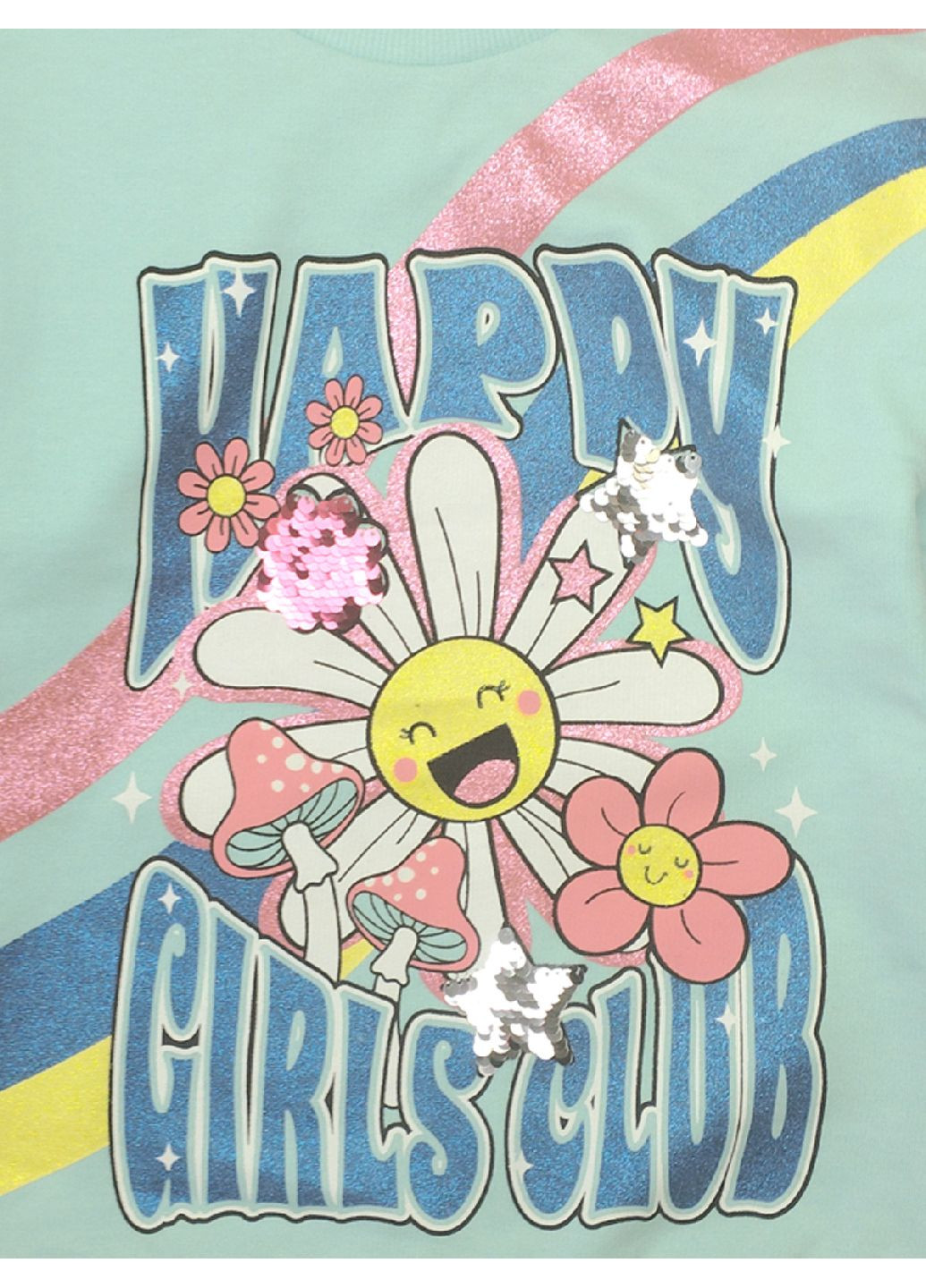 Infinity kids світшот малюнок бірюзовий повсякденний трикотаж