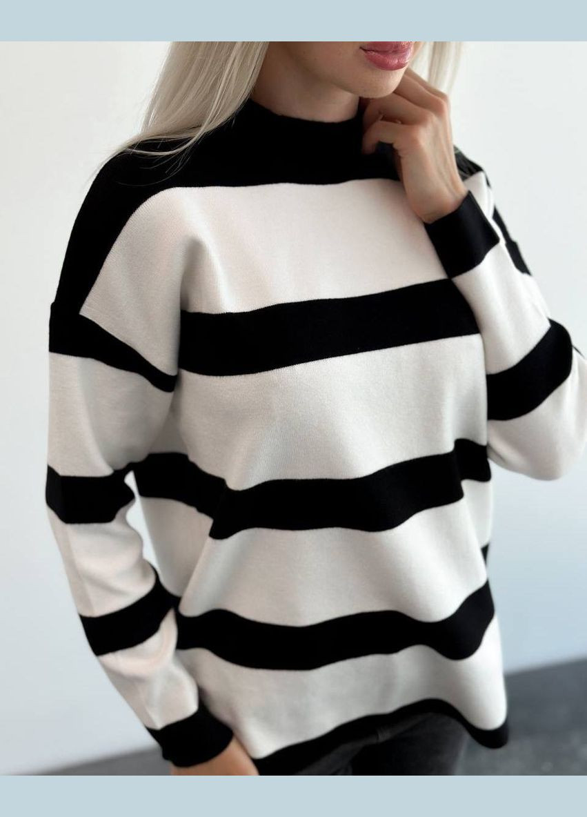 Чорно-білий светр No Brand