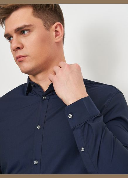 Синяя рубашка H&M