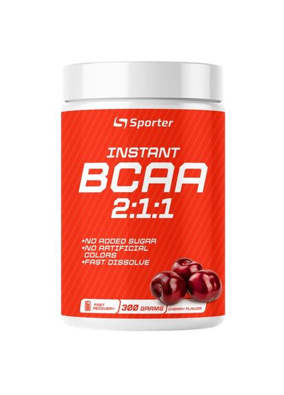 Амінокислота BCAA BCAA + Glutamine, 300 грам - Вишня Sporter (333989237)