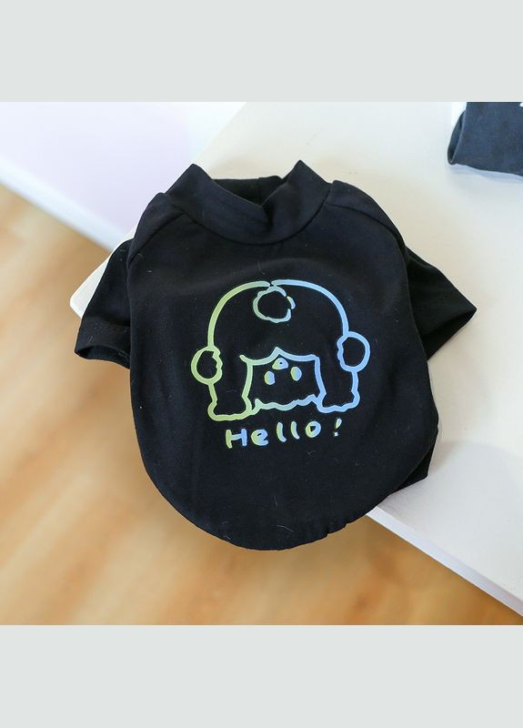 Футболка для собак что светится в темноте Pet Style "Hello" Черная M No Brand - (323231786)