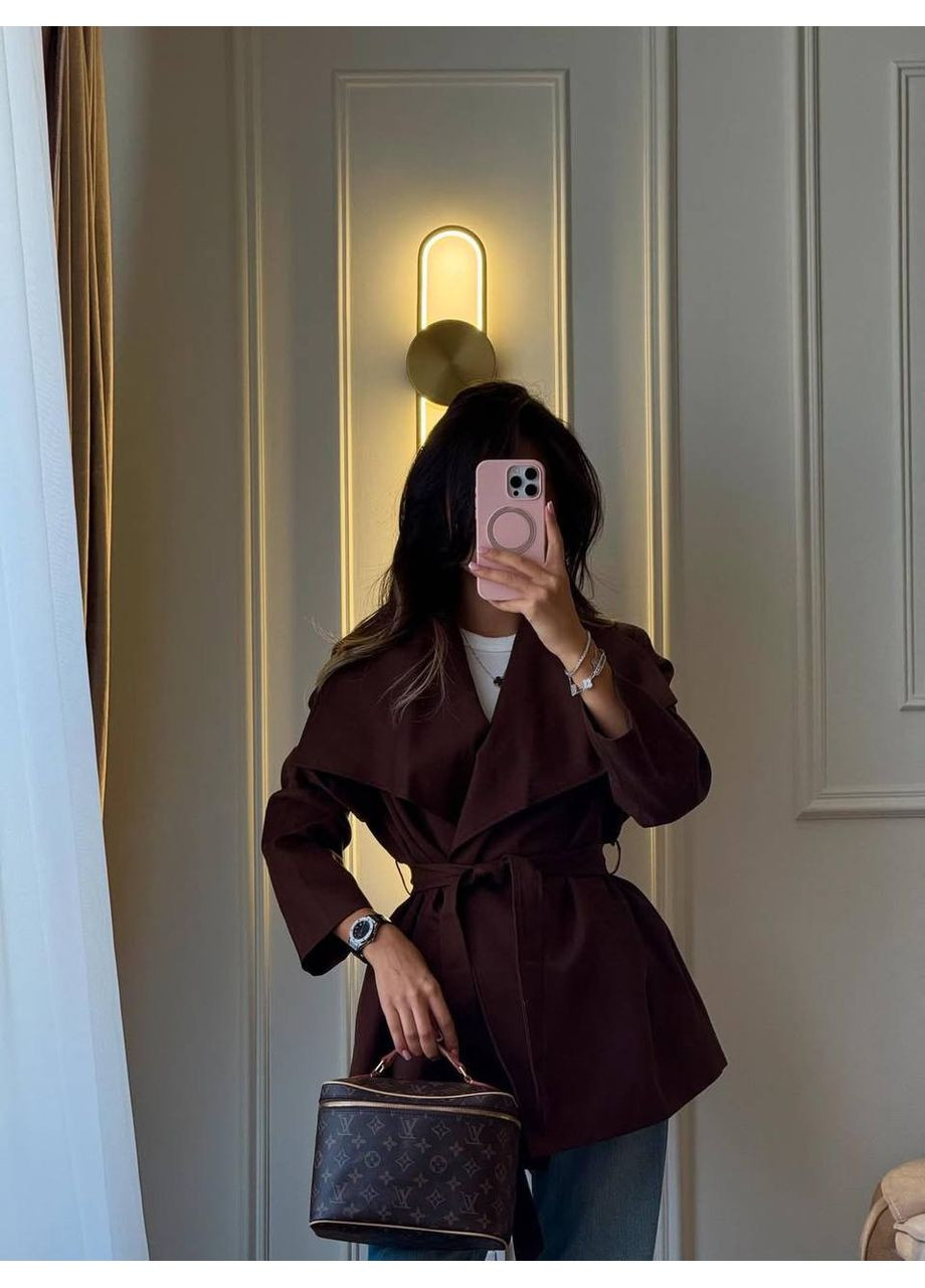 Тренч з підкладкою з котону меморі — заміри в описі DK/DL Мода без кордонів на зав'язках демісезон (361783288)