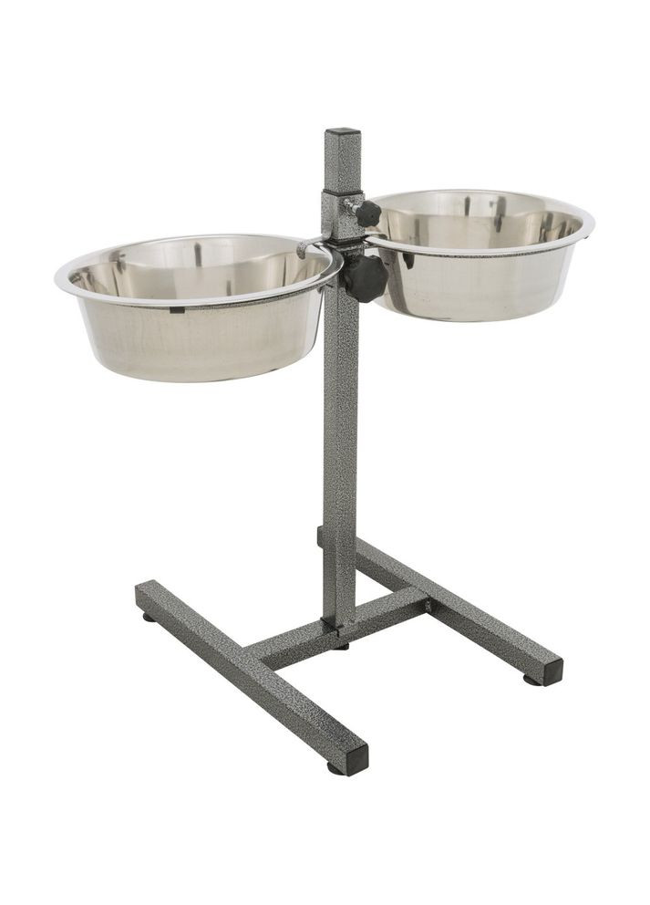 Миски для собак, на регулируемой подставке, металлические, 24 см, 2х2.8 л Trixie (362700763)