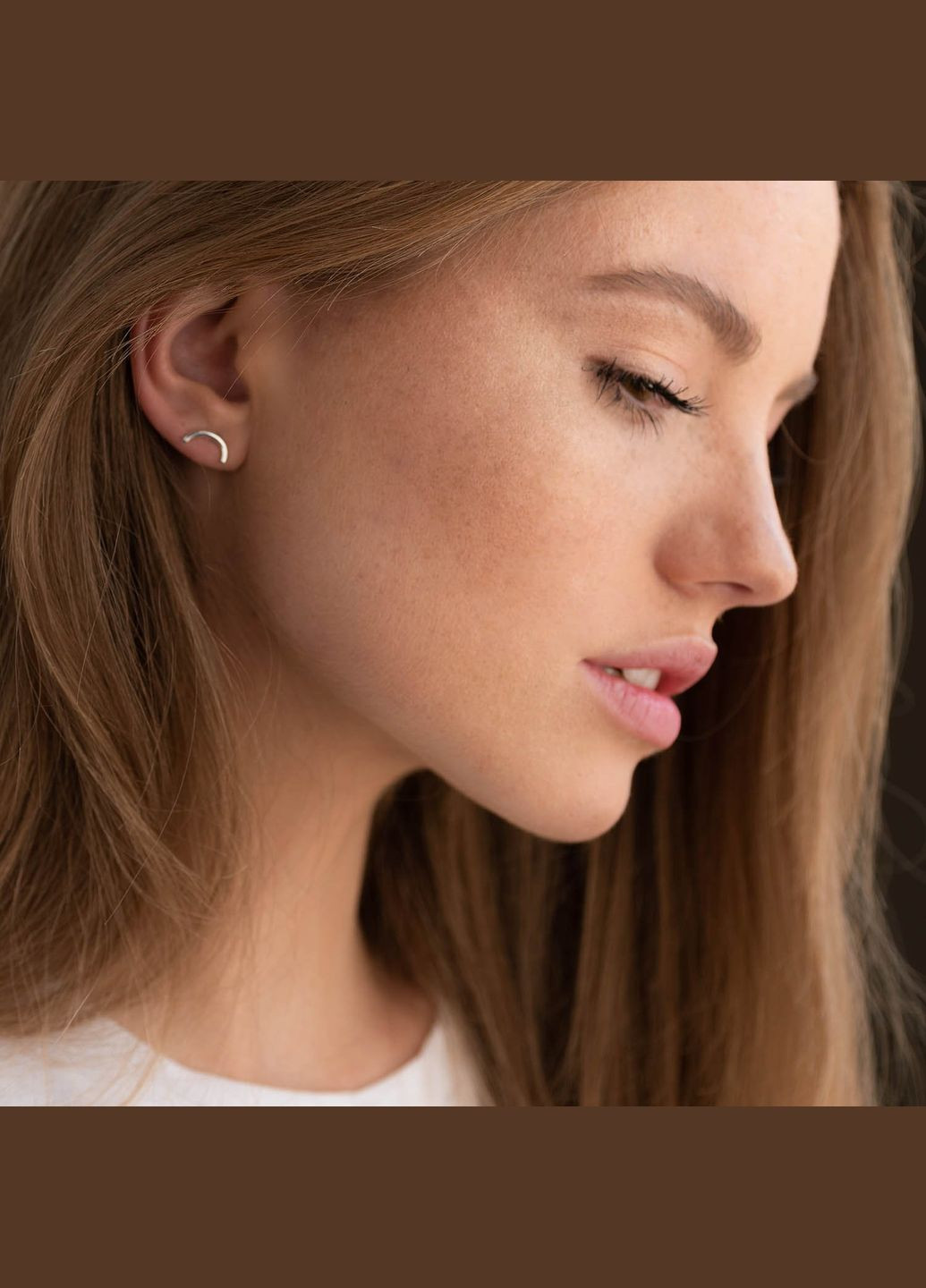 Срібні сережки - пусети Дуга 122844 Oniks (264644200)