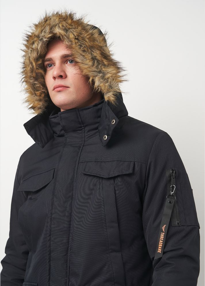 Темно-синяя демисезонная куртка Threadbare