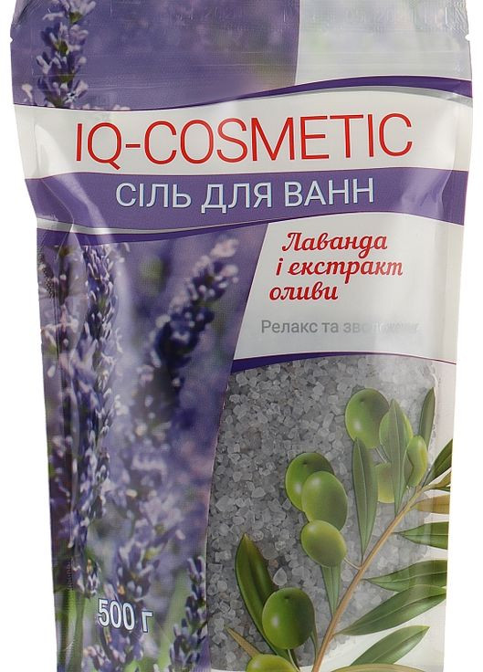 Соль для ванны "Лаванда и экстракт оливы" 500g (963632-48994) IQ-Cosmetic (368600931)
