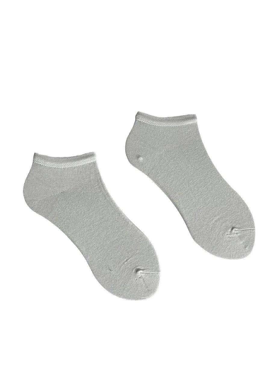 Білі шкарпетки чоловічі короткі з бамбука, світло сірі 113012 41-43 moi FAINI (315493433)