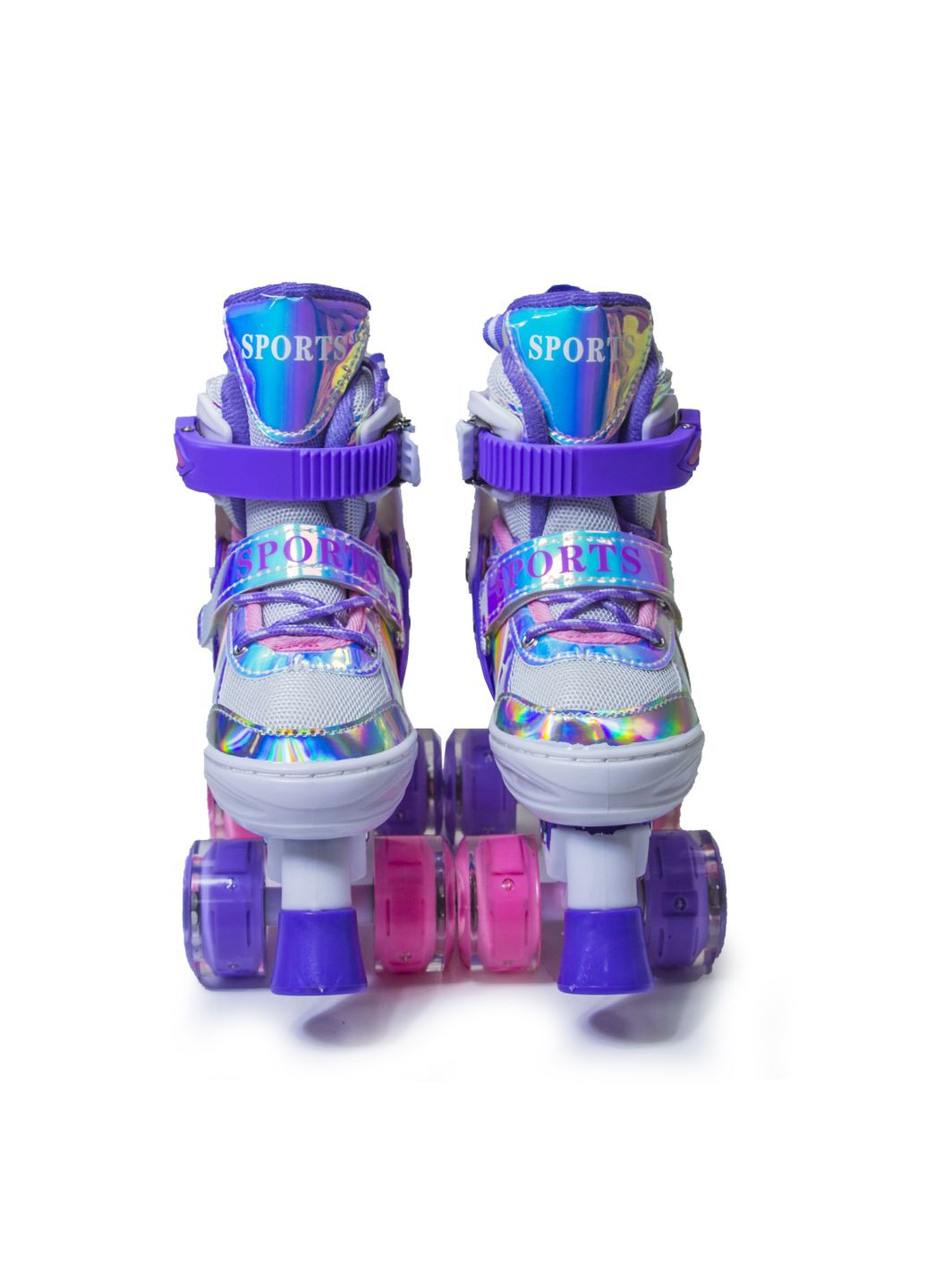 Раздвижные ролики квады размер 34-37 (светящиеся колеса). Rainbow Violet (625609082) Scale Sports (340912255)