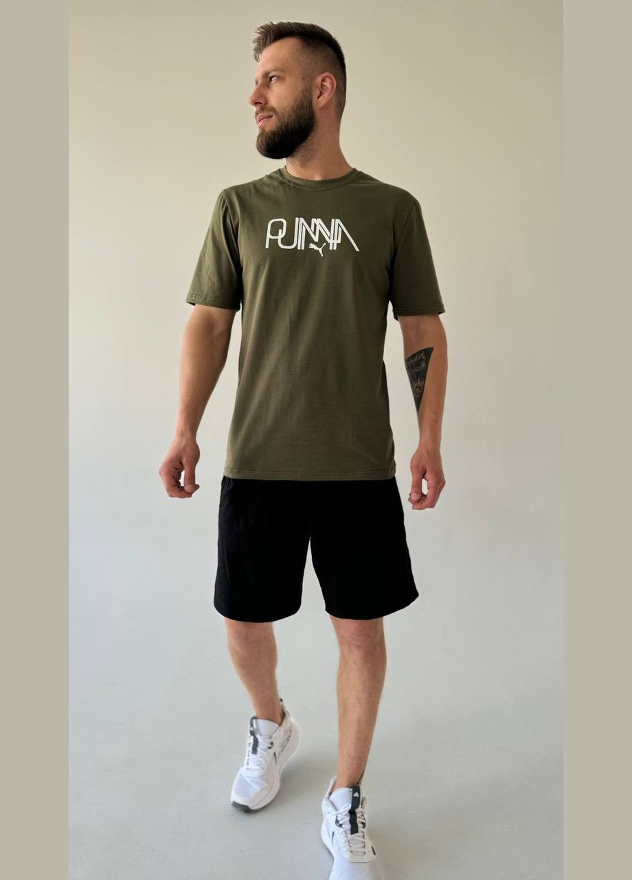 Хаки (оливковая) футболка ткань супер качества No Brand