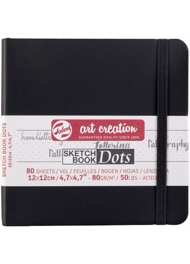 Блокнот для графіки та каліграфії у крапку Talens Art Creation DOTS 80г/м2 80л чорний Royal Talens (362580989)