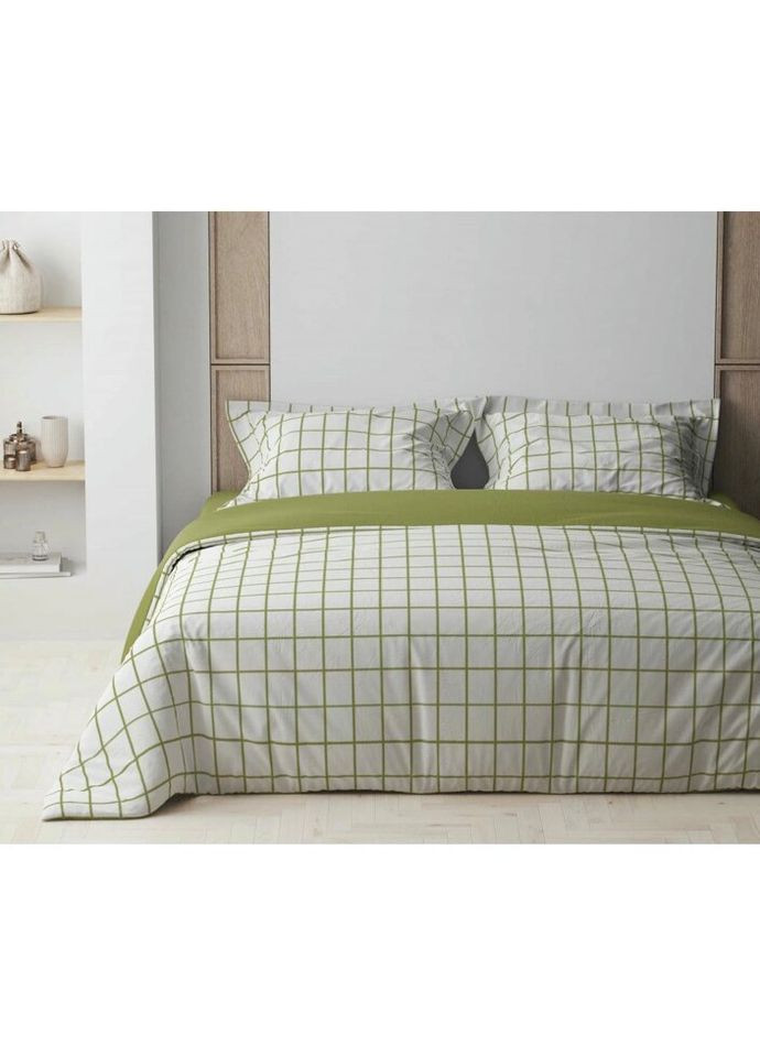 Постельное белье двуспальное Olive Check 2-01691-25143 180х215 см ТЕП (336328387)