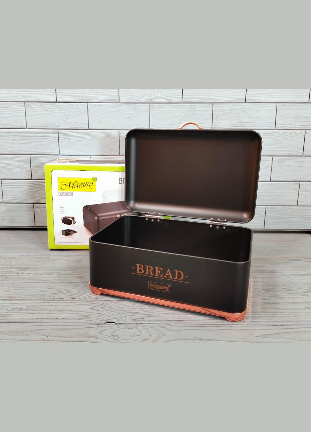Хлебница металлическая с крышкой (MR-1677-CU-bl) Maestro (334006422)