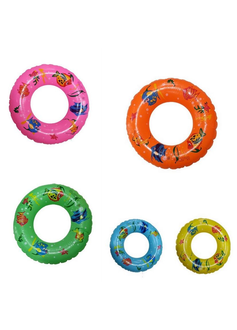 Круг для плавания XJPT-70 "Рыбки" 60см, в пакете (6920220200285) Рибки Розовый No Brand (306903665)