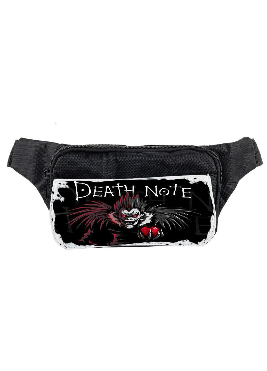 Сумка на пояс (через плече) бананка, аніме Зошит смерті #008 унісекс, 14*22 см, чорний No Brand (316123119)