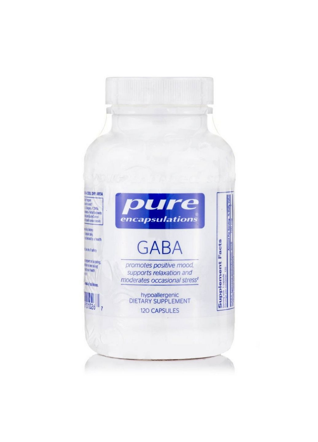 Амінокислота GABA 700 mg, 120 капсул Pure Encapsulations (293481555)